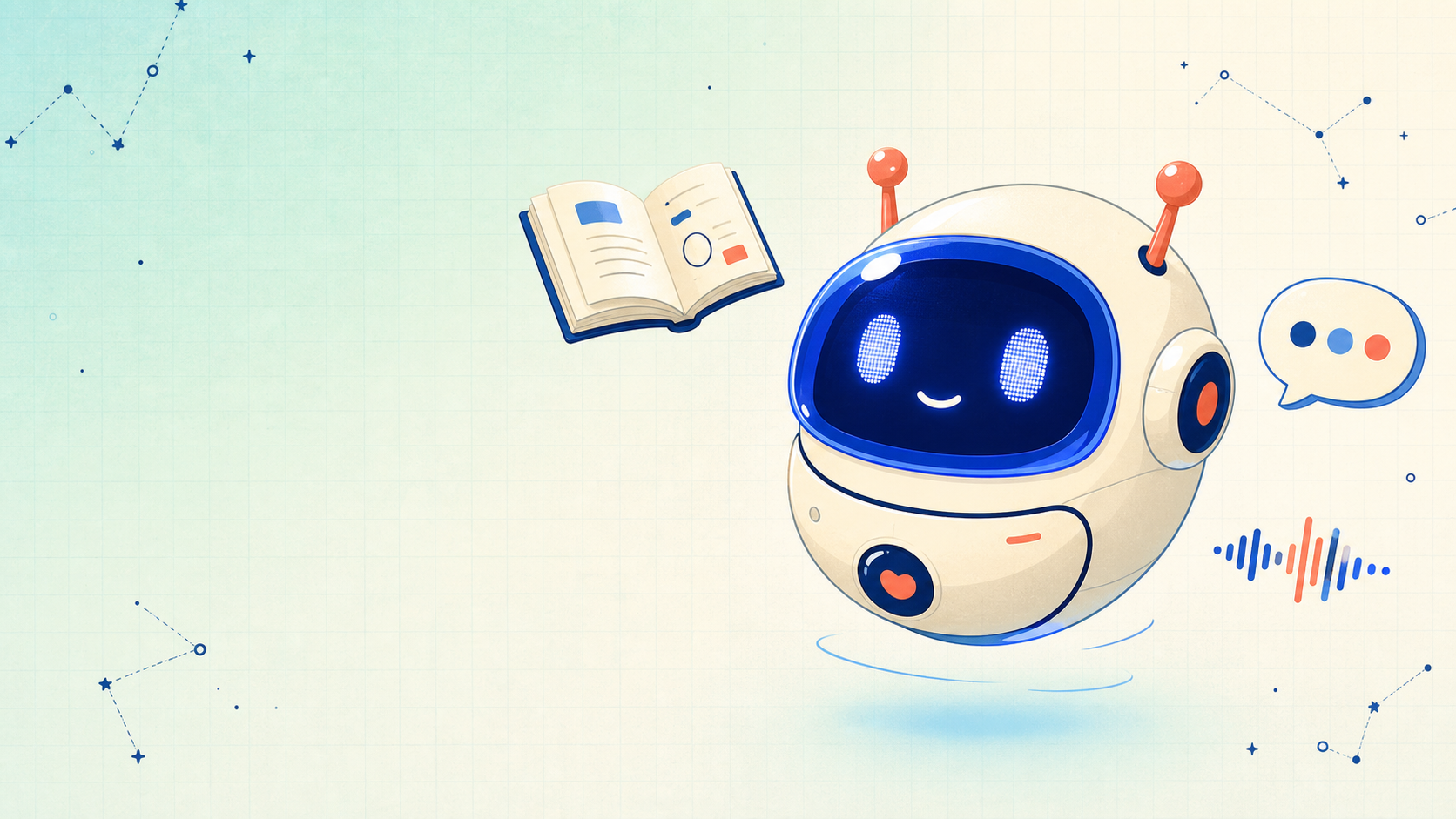 Nova, robot đồng hành học tập của LEARNOVA, cùng sách, hội thoại và âm thanh